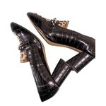 Crown & Ivy Scarlett Pump Block Heel Black Leopard Print Size 9 Photo 4