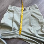 Topshop Pleated High Rise Pants Sage Green US 6 Cropped Photo 8