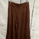 Matilda Jane NWT  Women's  Brown Alice Textured Wide Leg Cropped Pants Size Small . Photo 2