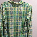 Bette & Court long sleeve print partial zip golf shirt womens Large L collar Photo 3