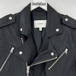 Pistola Blaine ‘80s Faux Leather Black Moto Jacket Full Zip Women’s Size Small Photo 3