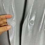 Norma Kamali  Single Breasted Straight Fit Jacket Silver Photo 5