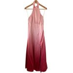 Free People Sunset Pink/Red Ombre Halter Satin Midi Dress Size 8 NWT Boho Photo 2