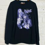 BRATZ Y2K Crewneck Sweatshirt with Oversized Graphic Print, Black, XL Black Photo 6