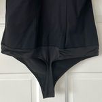 EXPRESS NEW! Black Fitted Ponte Square Neck Puff Sleeve Bodysuit Size S Photo 5