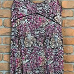 Ambrielle NWT Women's Butterfly Floral Print Scoop Mini Slip Dress Fuchsia Photo 0