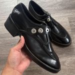 Sandro  Black Leather Loafers with Silver Gromets 40EU/9.5US Photo 0
