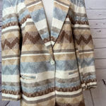 NWOT Casablanca Blazer Wool Blend Lined Jacket size‎ 10 Aztec Vintage Equestrian Tan Photo 0