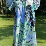 Vintage Y Not Hawaii Women’s Hibiscus Monstera Floral Mu’umu’us Dress Size XL Photo 12