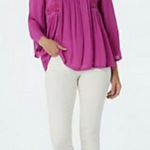 Haute Hippie Womens  Tribe Mid-Rise Ivory Raw Hem Skinny Jeans - Sz 16 Photo 0