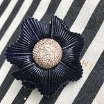 Lele Sadoughi NWOT  Sugarbush Petal Ring Dark Blue Size 7 Photo 3