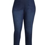 JUST MY SIZE by HANES Womens Pull On Jeans Size 3XP Front Pockets Med Dark New Blue Photo 1