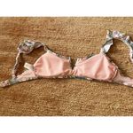 No Boundaries  Floral Bikini Top S Pink Ruffle Strap Padded Swim Top Boho Photo 3