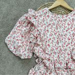 Sister Jane Women’s Floral Maxi Dress Side Cutout Puff Sleeve Milkmaid Pink M+ White Size undefined Photo 9