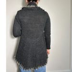 Cache y2k  Fur Lined Gray Sweater Size Small Photo 2
