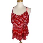 #139 NO BOUNDARIES Bandana Tank Top Red Size 2X Photo 1