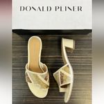 Donald pliner melrose sandal beaded heel 6.5 $200 formal party classic spring Tan Photo 1
