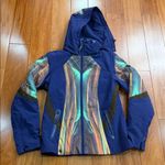 Spyder Vintage Multicolor Abstract Colorful Ski Jacket and Pants Set size 8 Photo 3