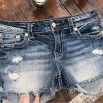 Miss Me  Denim Shorts with Embellished Pockets Photo 8
