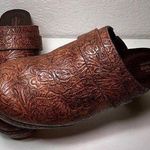 Crocs Sarah Triple Comfort Tooled Clogs Womens 6 Round Toe Brown Faux Leather Photo 0