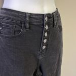 KanCan Black High Rise Button Fly Slight Fade Distressed Skinny Jeans Photo 4