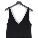 Theory  Crepe Knit V-Neck Midi Dress Black Blue M Photo 6