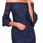 BB Dakota Danlyn  SZ 4 Blue Lace Off Shoulder Dress Photo 5