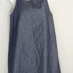 ZARA  Blue Denim Strappy Mini Dress Womens S Swingy Summer Cotton Chic Vacay Photo 0