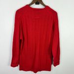 The Limited Vintage  Red Cable Knit Sweater Womens Small Oversized Cozy Preppy Photo 6