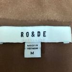 Ro & De  Brown Silk Satin Crew Neck Sleeveless Pullover Boxy Crop Tank Top Size M Photo 2