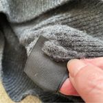 Anthropologie Moth Dark Grey Cold Shoulder Cross Neck Wool Alpaca Sweater M Photo 2