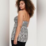 Torrid  GREY SNAKESKIN PRINT STRAPLESS BABYDOLL TUNIC Photo 2