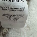 Reformation  Houndstooth Mini Skirt Size 12 Neutral Plaid Photo 6