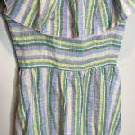 Gul‎ Hurgel Pastel Multicolored Striped Linen Midi Dress XS Pink Photo 3