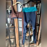 Eleven Venus Williams workout set sports bra high rise leggings navy chocolate Blue Size M Photo 1