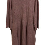 Torrid  Dress Womens 3X Marled Mauve Super Soft Plush Henley Empire Waist 3/4 Photo 0