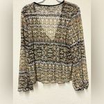 Earthbound TRADING CO. Bohemian Patterned Mesh V-Neck Top Size XXL Photo 1