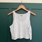 Lunya Organic Pima Cotton Cropped Tank Sleep Shirt in White Size XS Photo 6