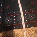 Talbots  Women's Black Embroidered Floral Medallion Button Front Vest Size L Photo 4