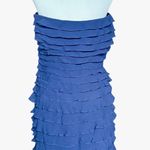 Tadashi Shoji TADASHI Strapless Tiered Ruffle 100% Silk Maxi Dress Sz 10 Photo 3