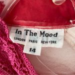 Vintage In The Mood Pink Peplum Dress Hot Pink Lace Detail size 14 Photo 7