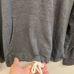 Workshop  V-Neck Hooded Semi Crop Drawstring Waist Dolman Sleeve Sweatshirt Large Photo 2