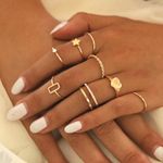 Dainty Ring Set Gold Photo 0