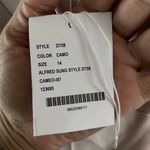 Alfred Sung  Champagne Satin Mermaid Gown with Slit Size 14 Photo 2