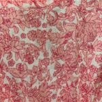 Elan Cotton Tiered Shirt Dress Pink Floral M Belted Puff SS Prairie Cottagecore Photo 8