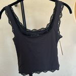 SKIMS  Fits Everybody Lace Tank Onyx NWT Size M black Photo 4