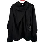 Eloquii Blouse Size 22 NWT Satin Drape Neck Black Plus Curvy Cocktail Office Top Photo 0