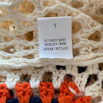 Debut  Crochet Cream Granny Square Cardigan Sweater size large Photo 5