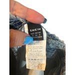 SheIn  Blue Fringe Striped Classic Casual Wide Leg Flare Denim Jeans Women Sz 4 Photo 8