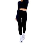 Pretty Little Thing  High Waist Structured Snatched Ribbed Leggings Black US 4 Photo 1
